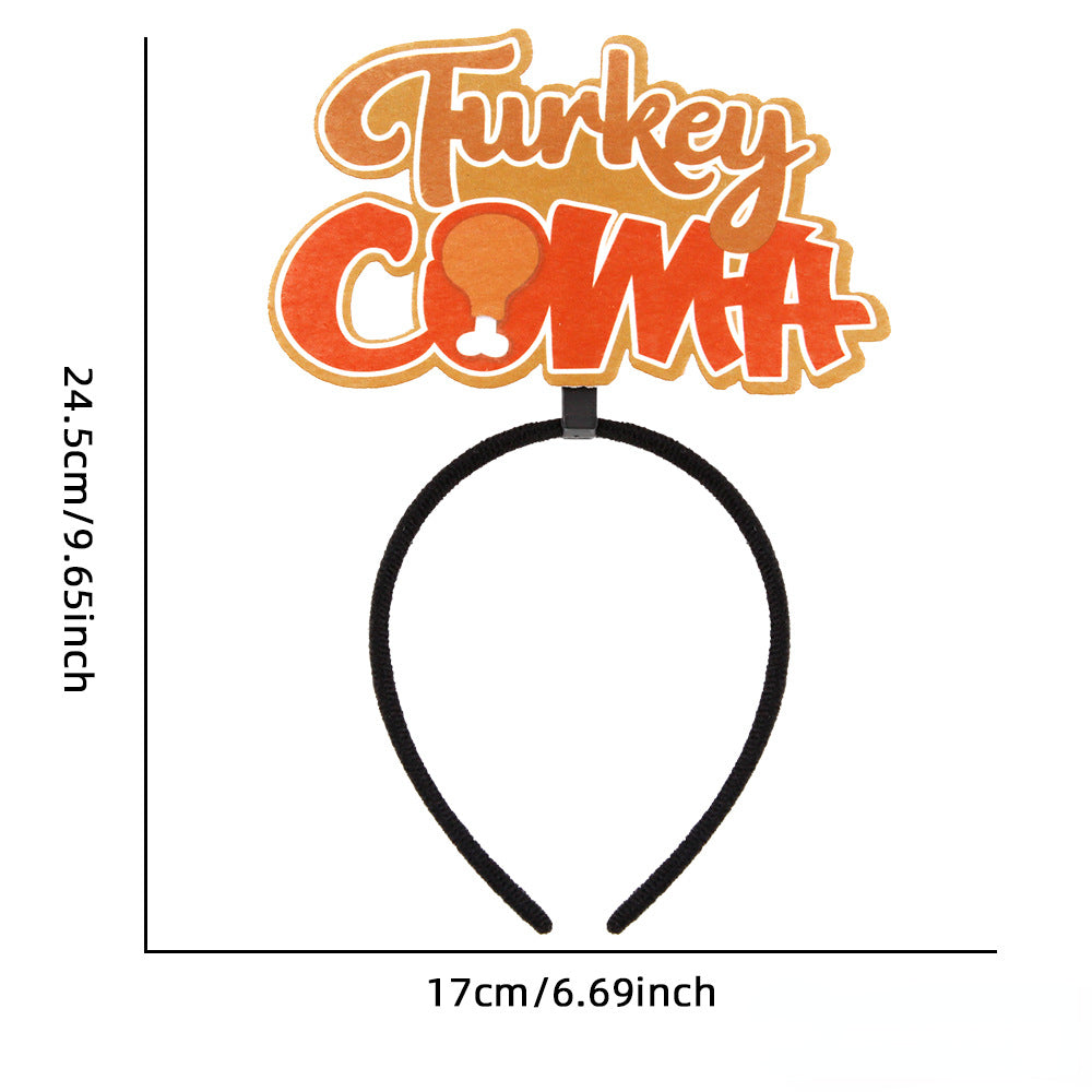 Wholesale Thanksgiving Party Decoration Turkey Head Hoop Props